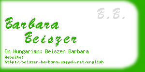 barbara beiszer business card